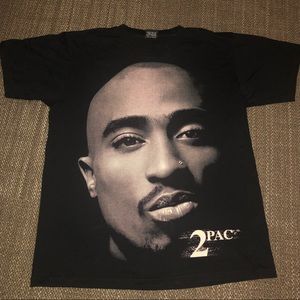 *Rare* Vintage 2Pac All Over Face Rap T-Shirt